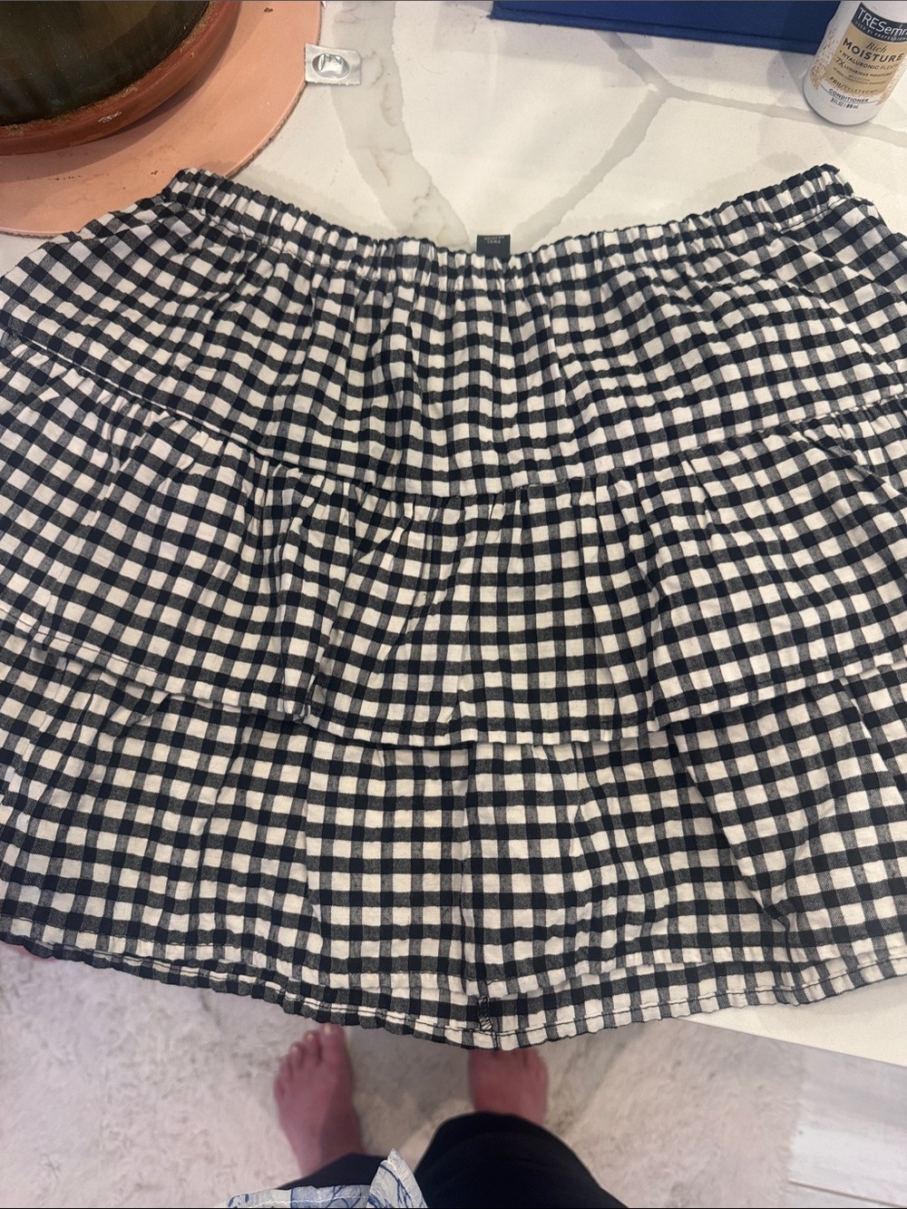wild fable Black and White Gingham Mini Skirt